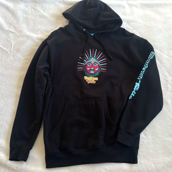 Twilo Skate Corner & Thank You Skate Co. Colorful Logo Black Classic Hoodie - Picture 2 of 13